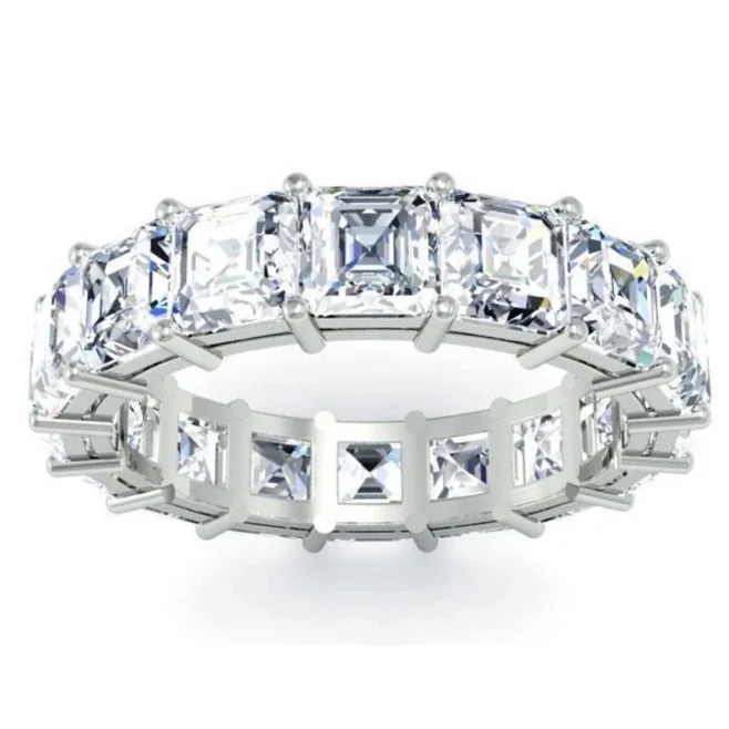 Asscher Cut Diamond Eternity Band - women’s ring
