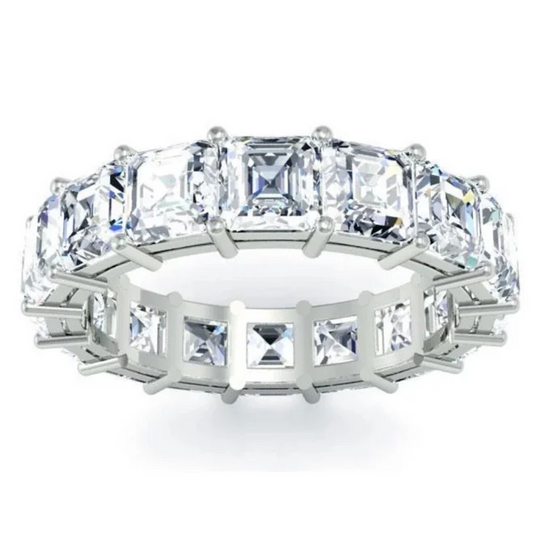 Asscher Cut Diamond Eternity Band - women’s ring