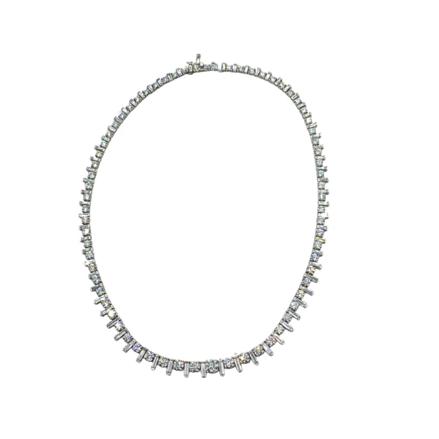 Diamond Bar Necklace | 1/3 Carat Diamond Bar Necklace In Sterling Silver |  SuperJeweler