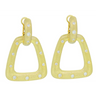 Brushed Yellow Gold Geometric Earrings