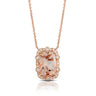 Dreamy Morganite and Diamond Pendant - womens necklace