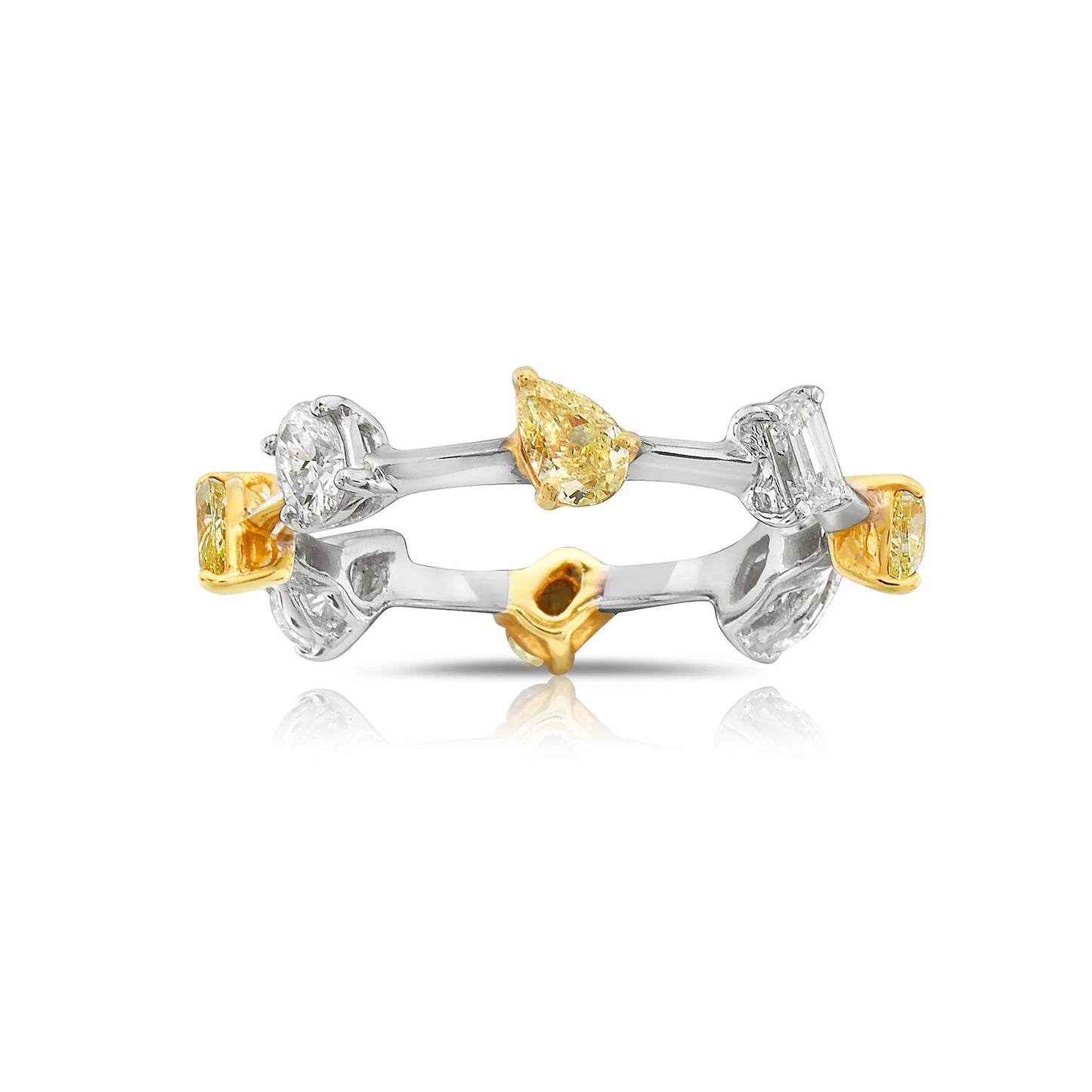 1.21CT YELLOW & WHITE DIAMOND RING