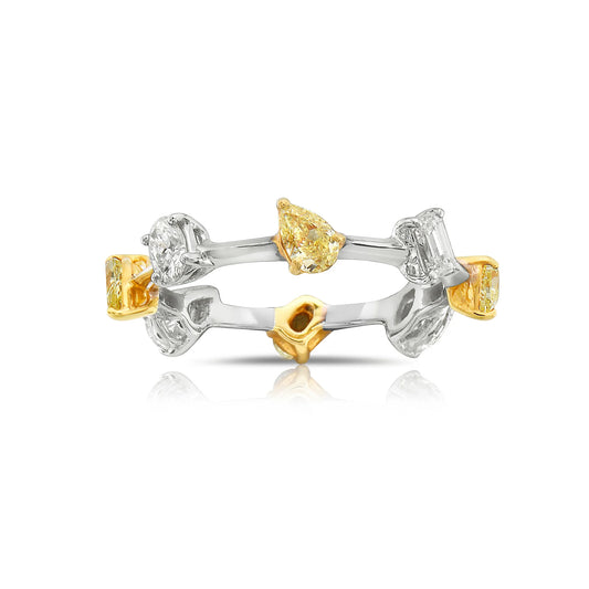 1.21CT YELLOW & WHITE DIAMOND RING