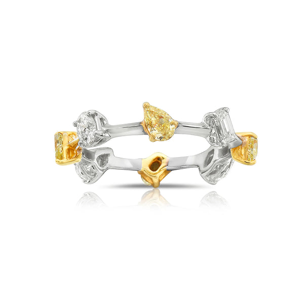 1.21CT YELLOW & WHITE DIAMOND RING