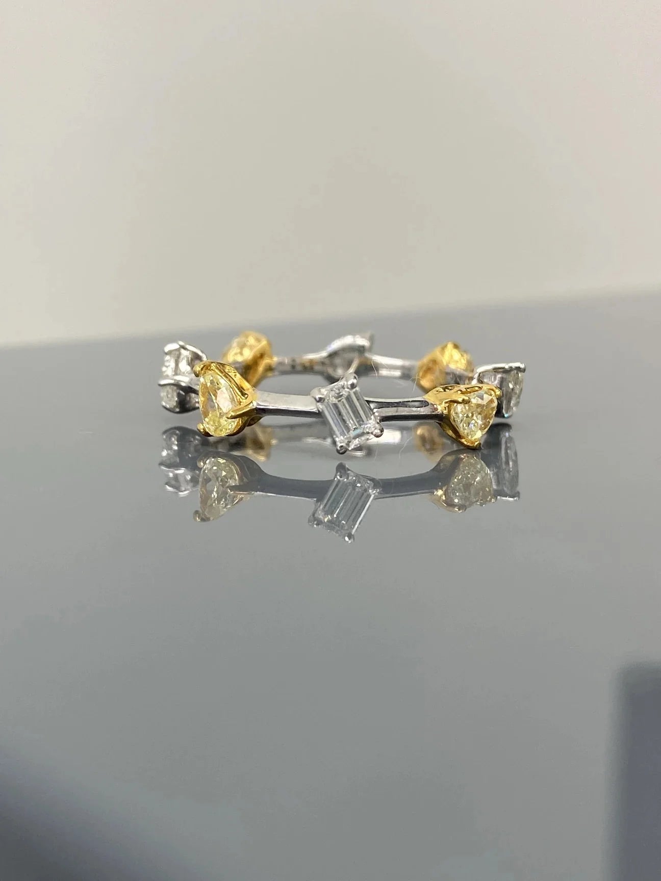 1.21CT YELLOW & WHITE DIAMOND RING