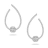 Le Mondrian Invisible Set Diamond Earrings - Womens earrings