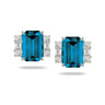 London Blue Topaz and Diamond Studs - Womens earrings