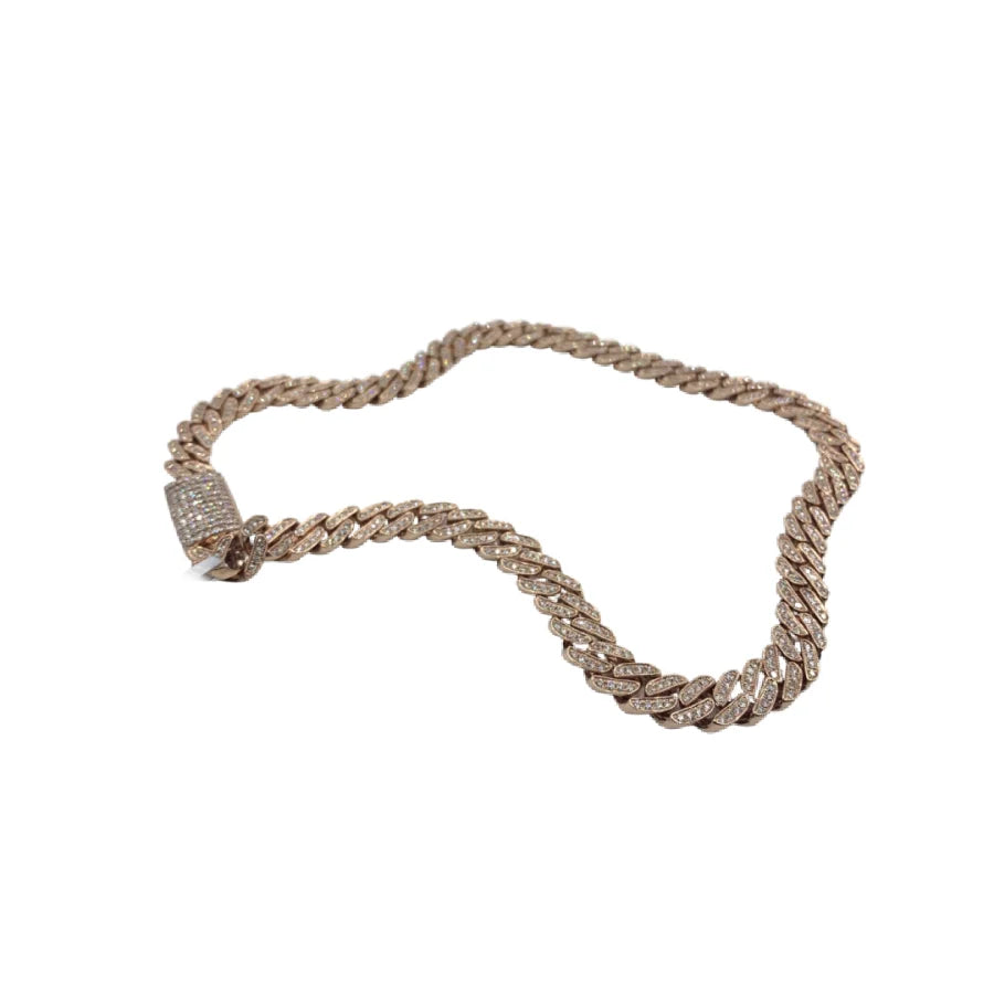 Love Link Rose Gold Diamond Necklace - womens necklace