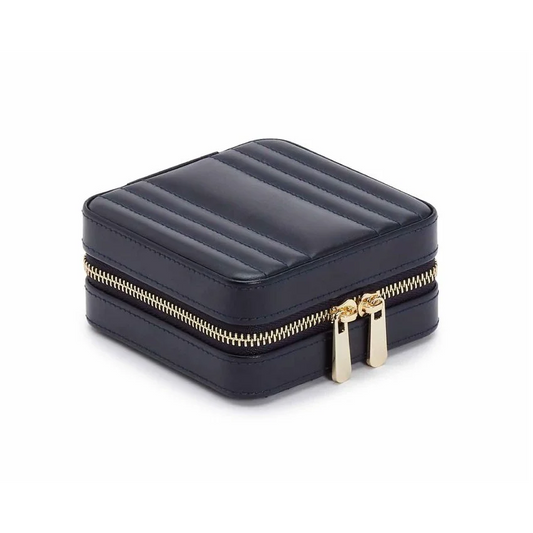 Navy Maria Small Zip Case - Jewelry Case
