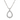 Pave Teardrop Necklace in White Gold