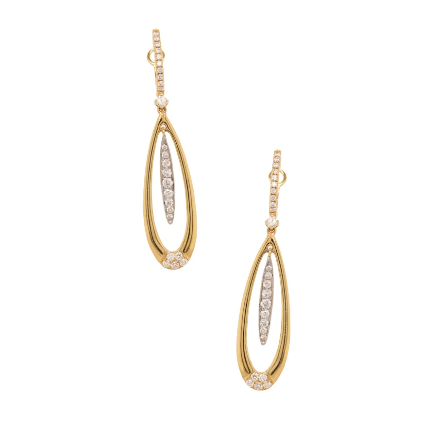 Pear Shaped Diamond Drop Earrings