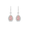 Platinum and 18K Rose Gold Pink Diamond Drop Earrings -