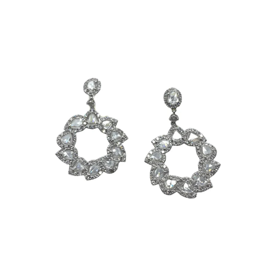 Rose Cut Diamond Earrings - women’s earrings