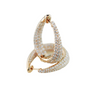 Rose Gold Diamond Swoop Earrings - Womens earrings
