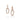 Rose Gold Full Diamond Pave Link Earrings - women’s earrings