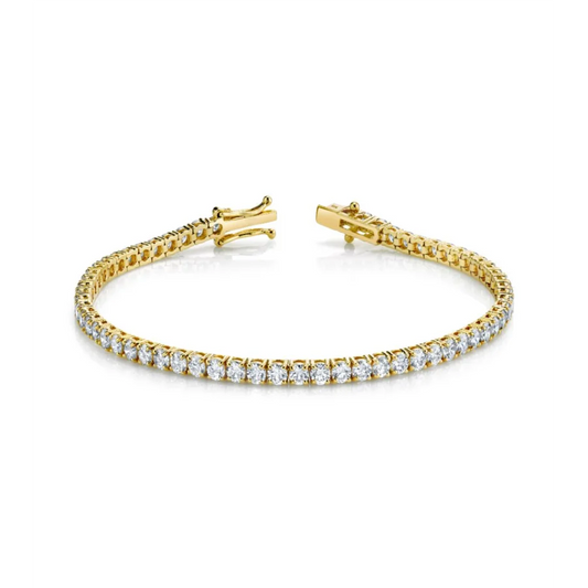 Round Brilliant Straight-line Tennis Bracelet - women’s