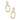 Yellow Gold Abstract Oval Drop Earrings
